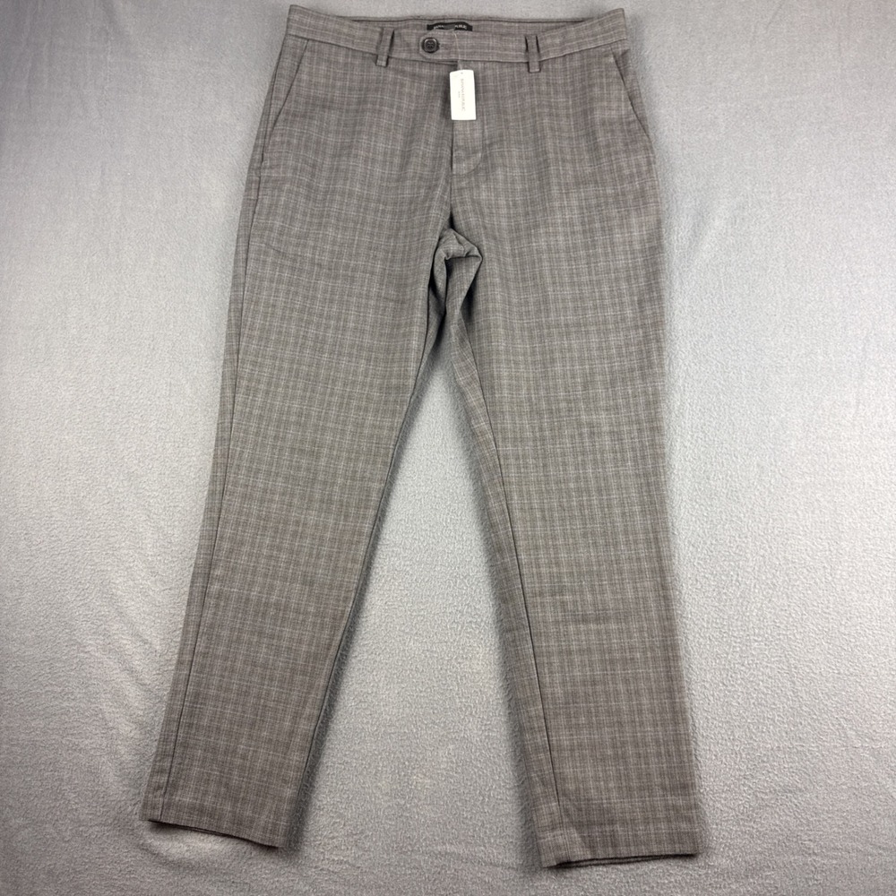 Banana Republic Pants Men's 31x30 (Fits 32x27) Gray Plaid Dress Trousers NEW